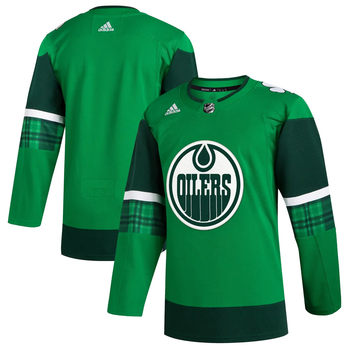 adidas Oilers St. Patrick's Green Jersey