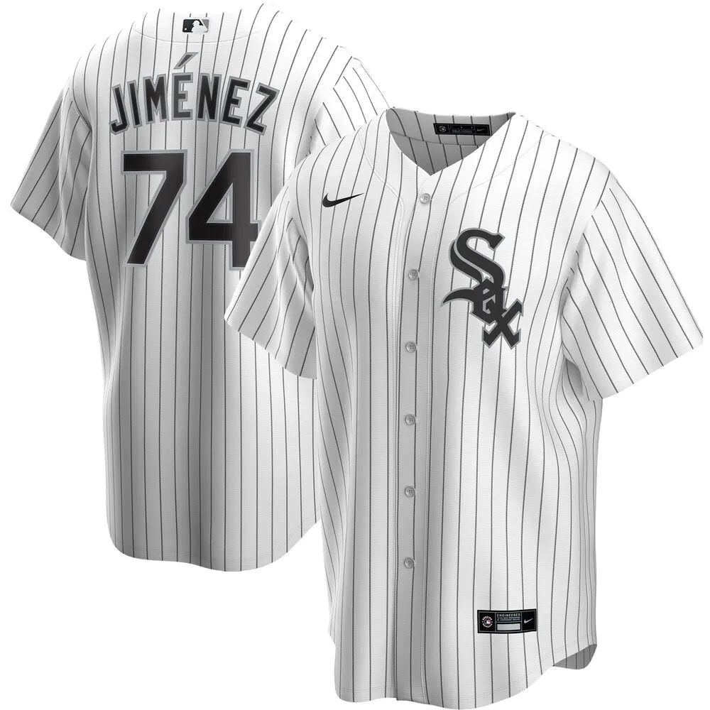 Nike Jimenez White Sox Jersey pinstripe
