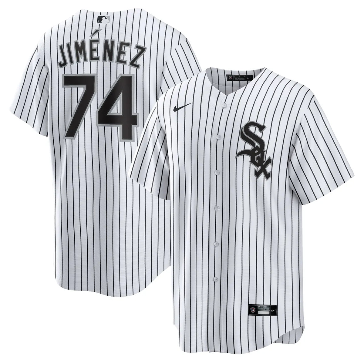 nike authentic Jiménez White Sox Pinstripe Jersey