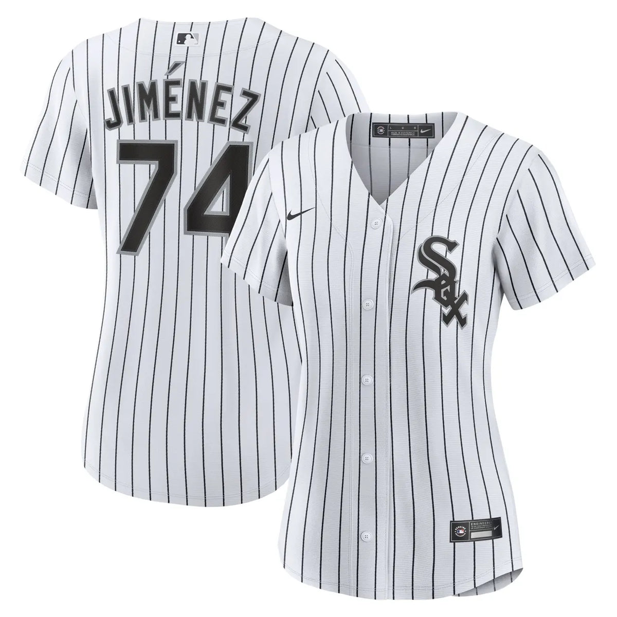 pinstripe Nike Jiménez White Sox Jersey - Hình 2