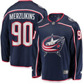 Columbus Blue Jackets Merzlikins Navy Jersey