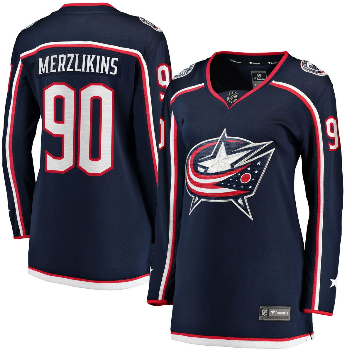Merzlikins Blue Jackets Jersey fanatics - Hình 2