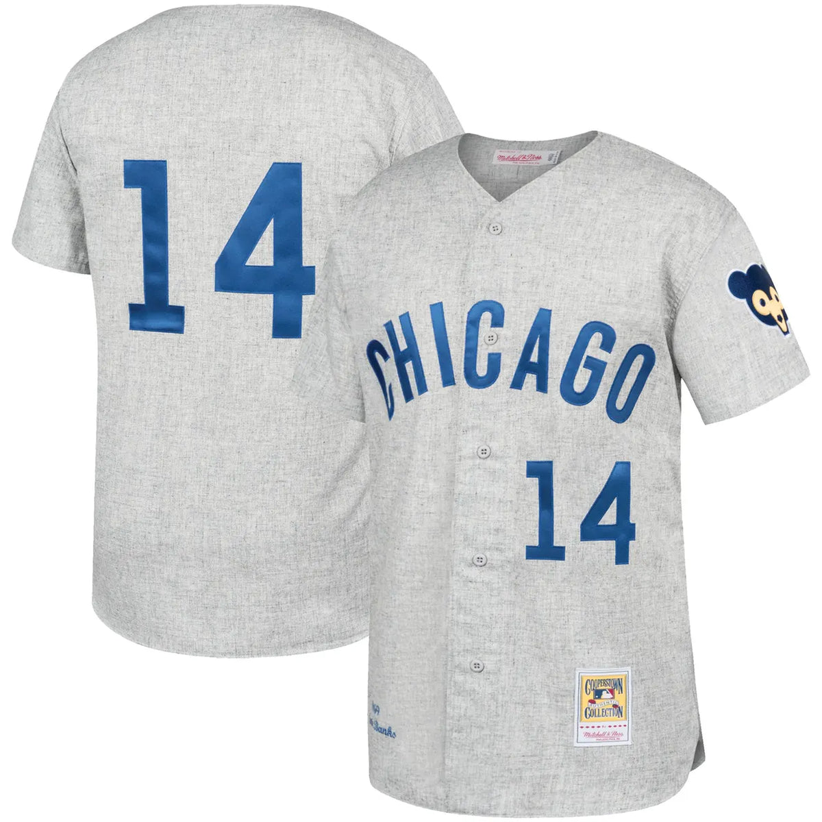 Cubs #14 Grey Throwback Jersey