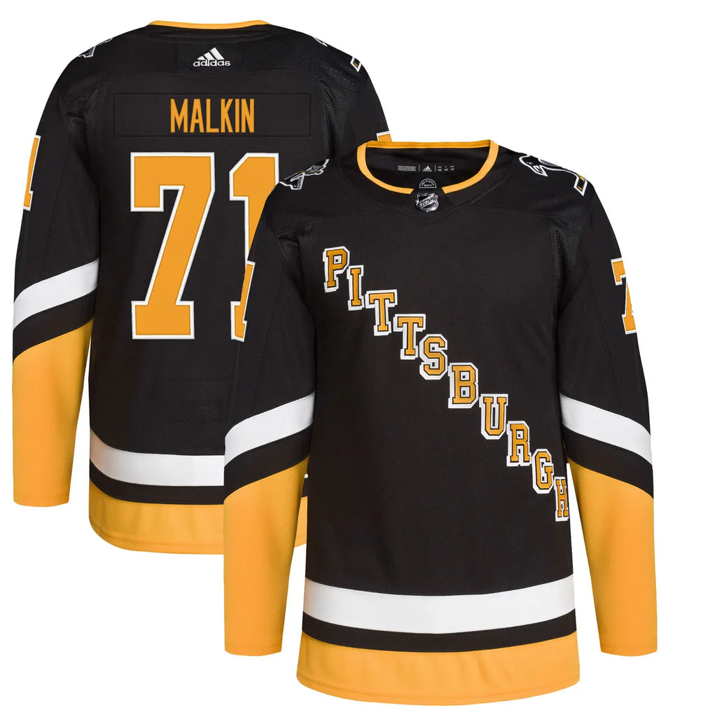 black Adidas Malkin Penguins Jersey