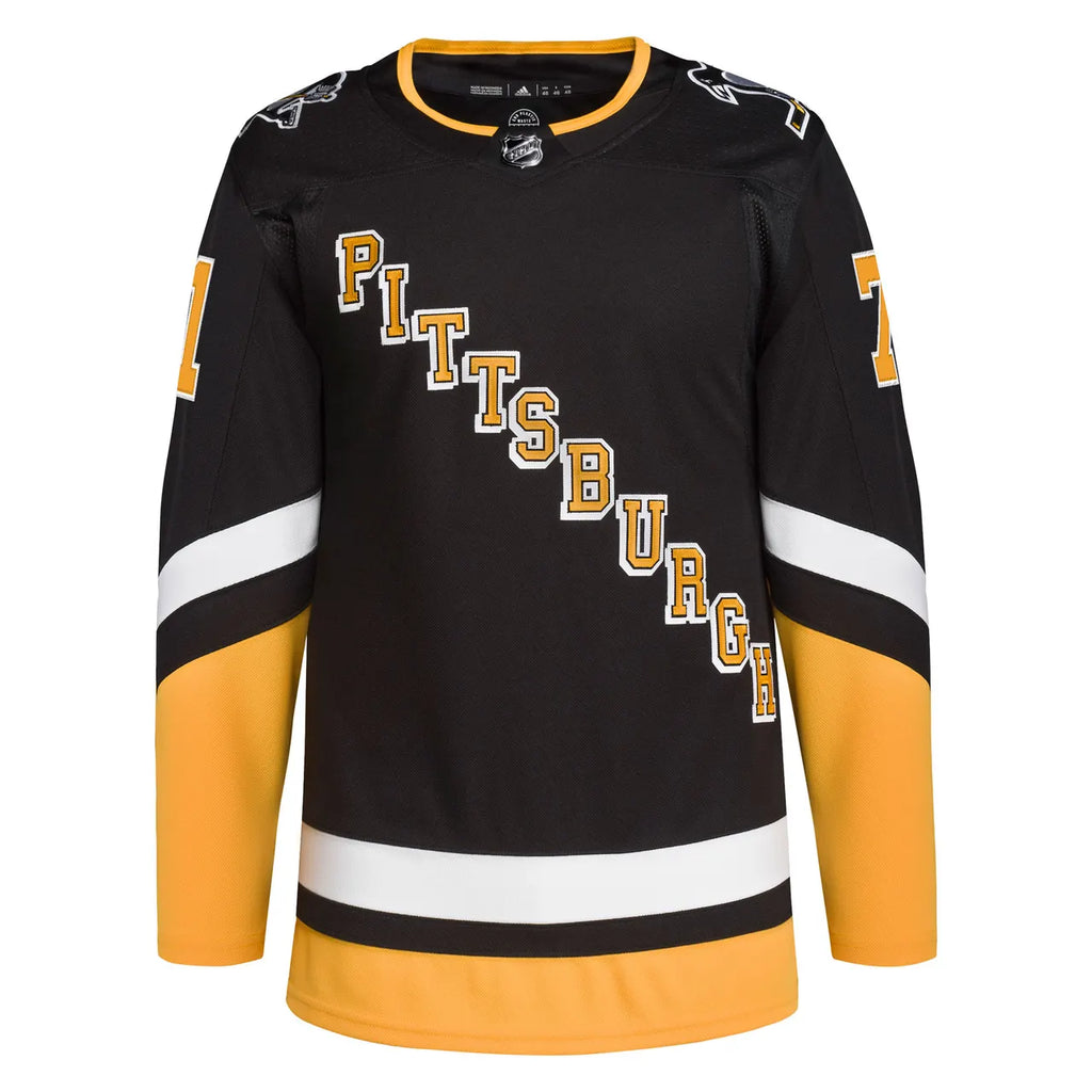 black Adidas Malkin Penguins Jersey - Hình 3