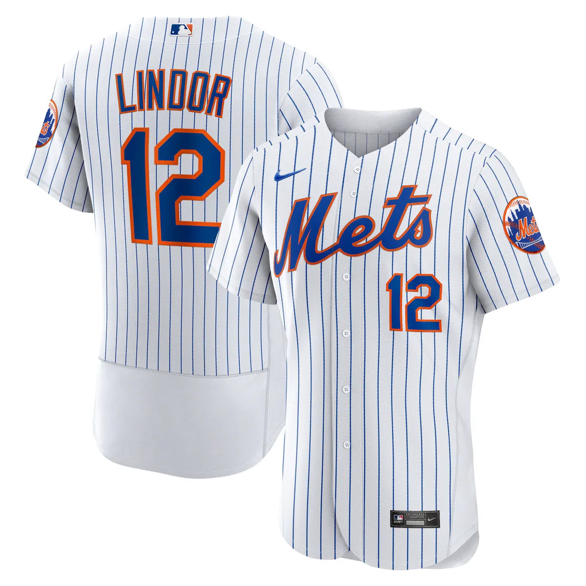 Lindor Mets Pinstripe Jersey nike authentic