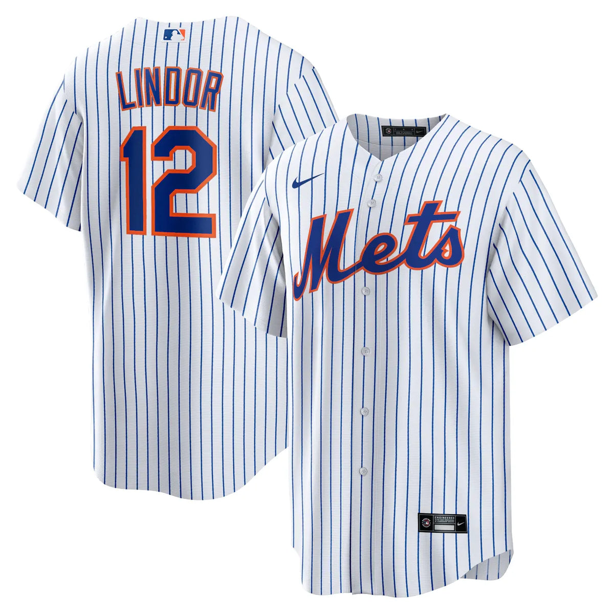 nike authentic Lindor Mets Pinstripe Jersey