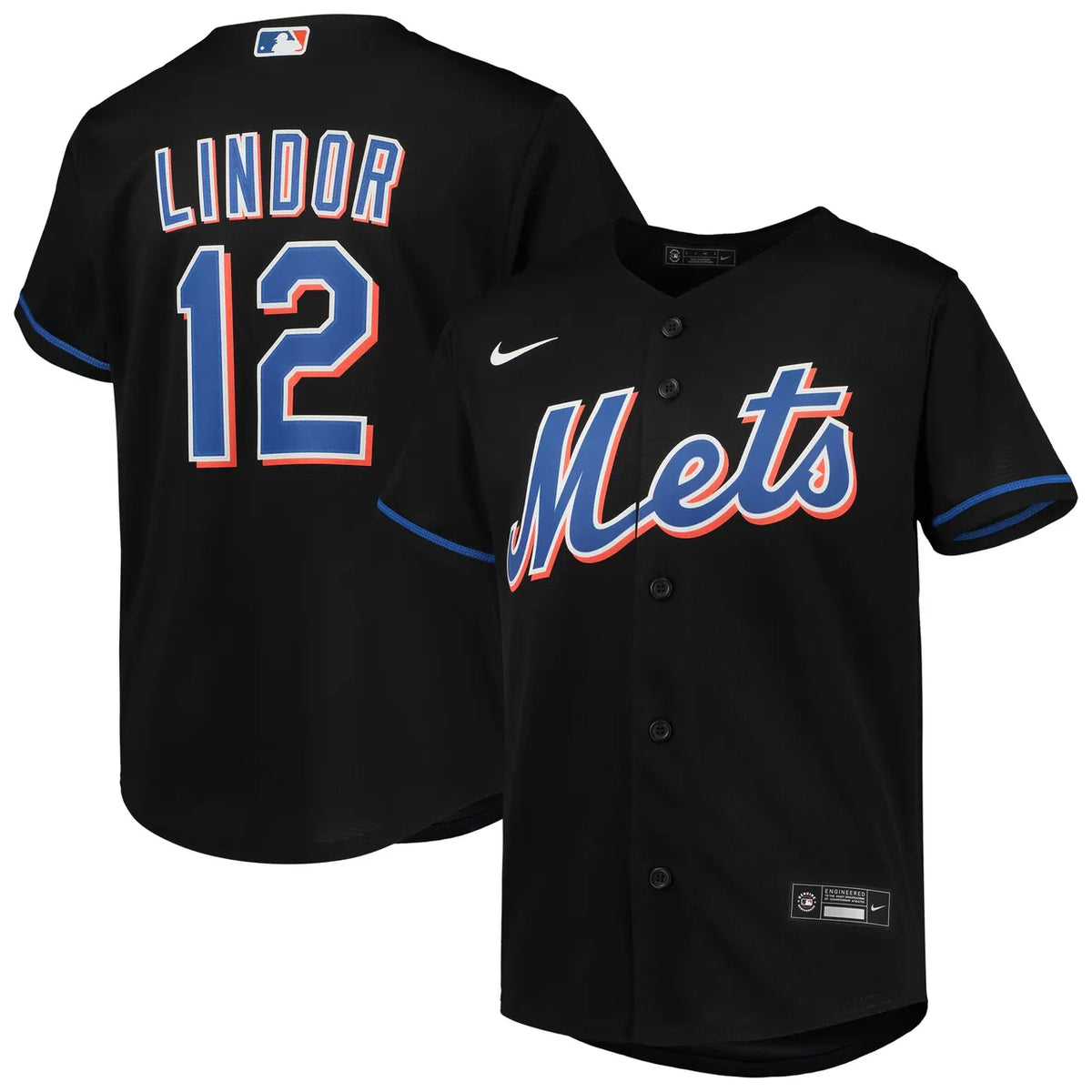 Lindor Mets Black Jersey