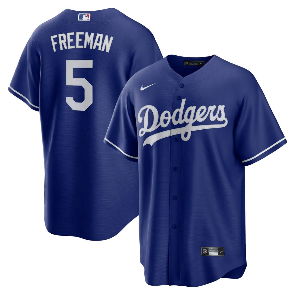 Nike Dodgers Freeman #5 Gray Road Jersey - Hình 11