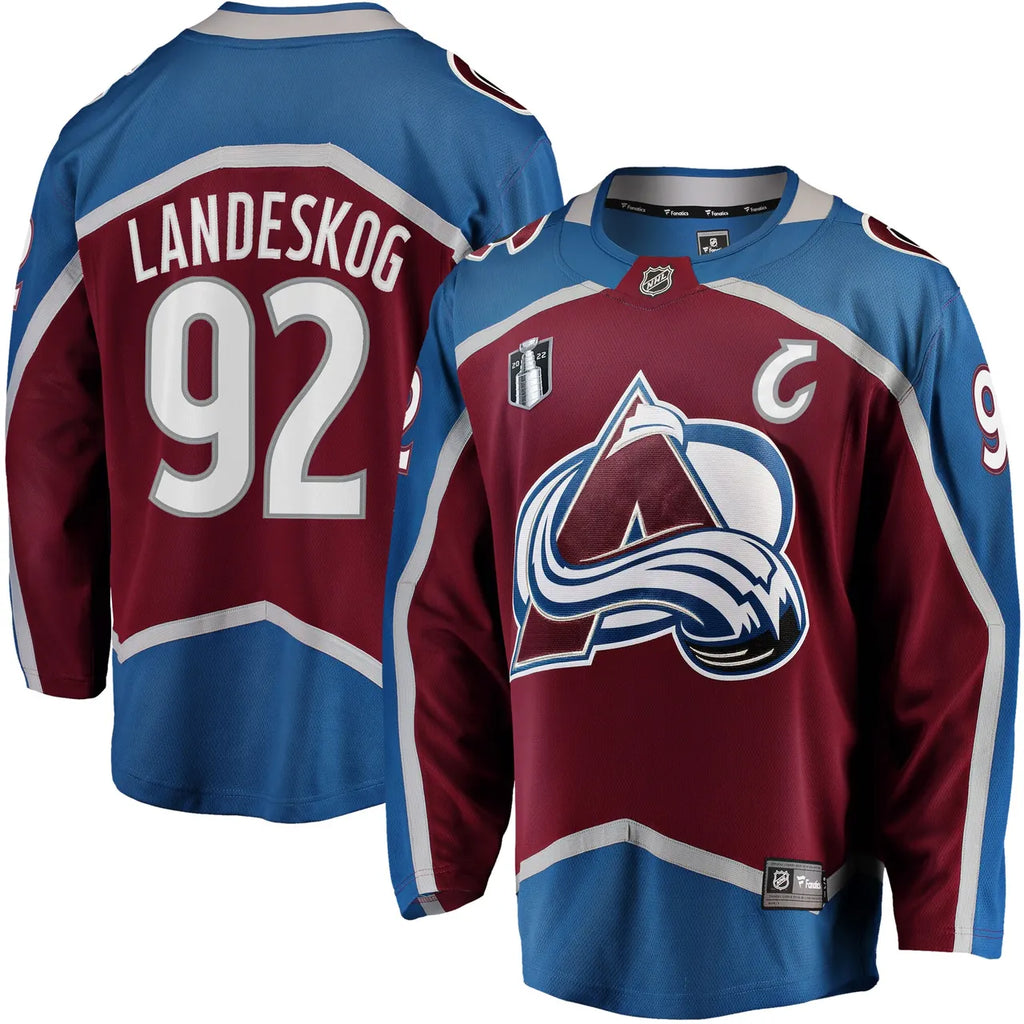 blue Landeskog Avalanche Jersey Fanatics - Hình 2