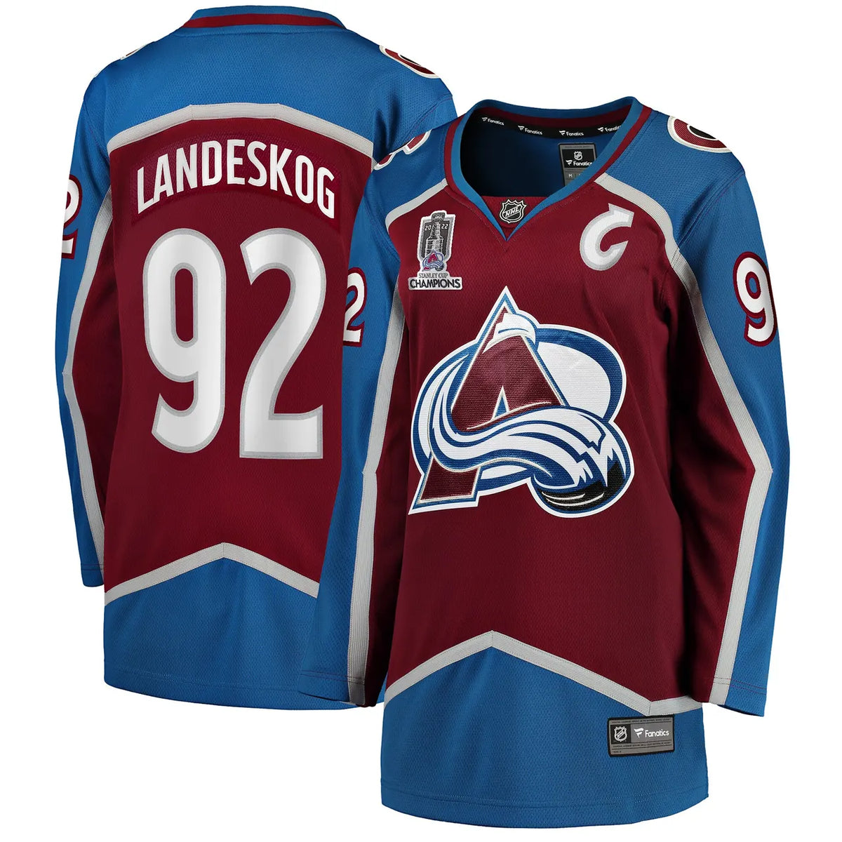 Landeskog Avalanche Jersey fanatics burgundy - Hình 2