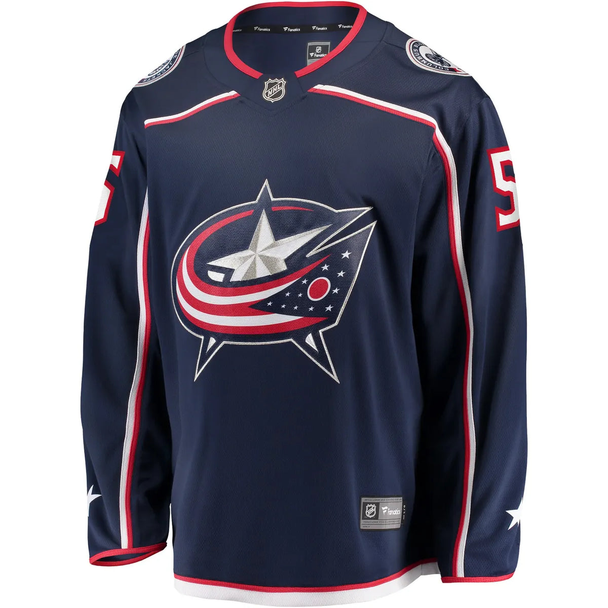 Fanatics Bayreuther Blue Jackets Jersey - Hình 3
