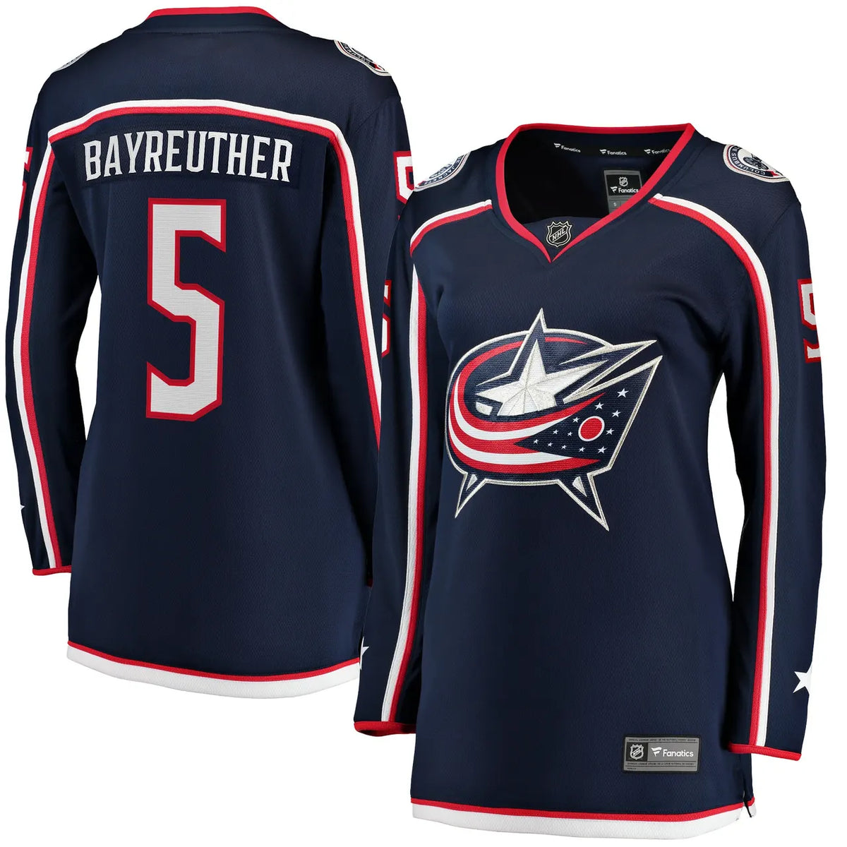 fanatics bayreuther Columbus Blue Jackets Jersey - Hình 2