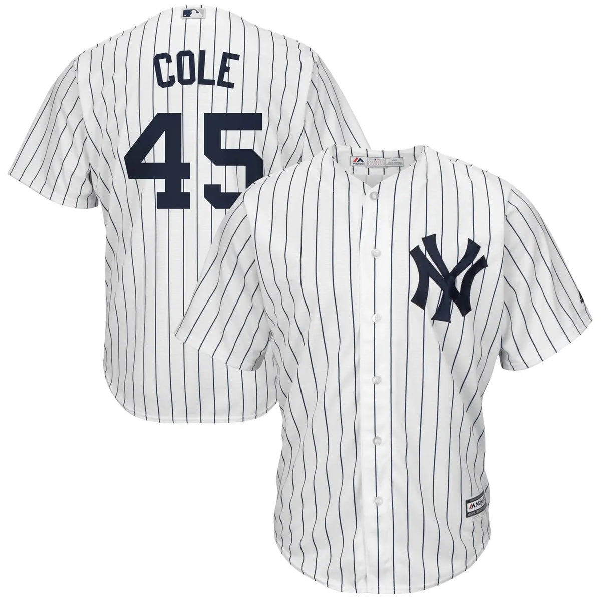majestic Cole Yankees Pinstripe Jersey