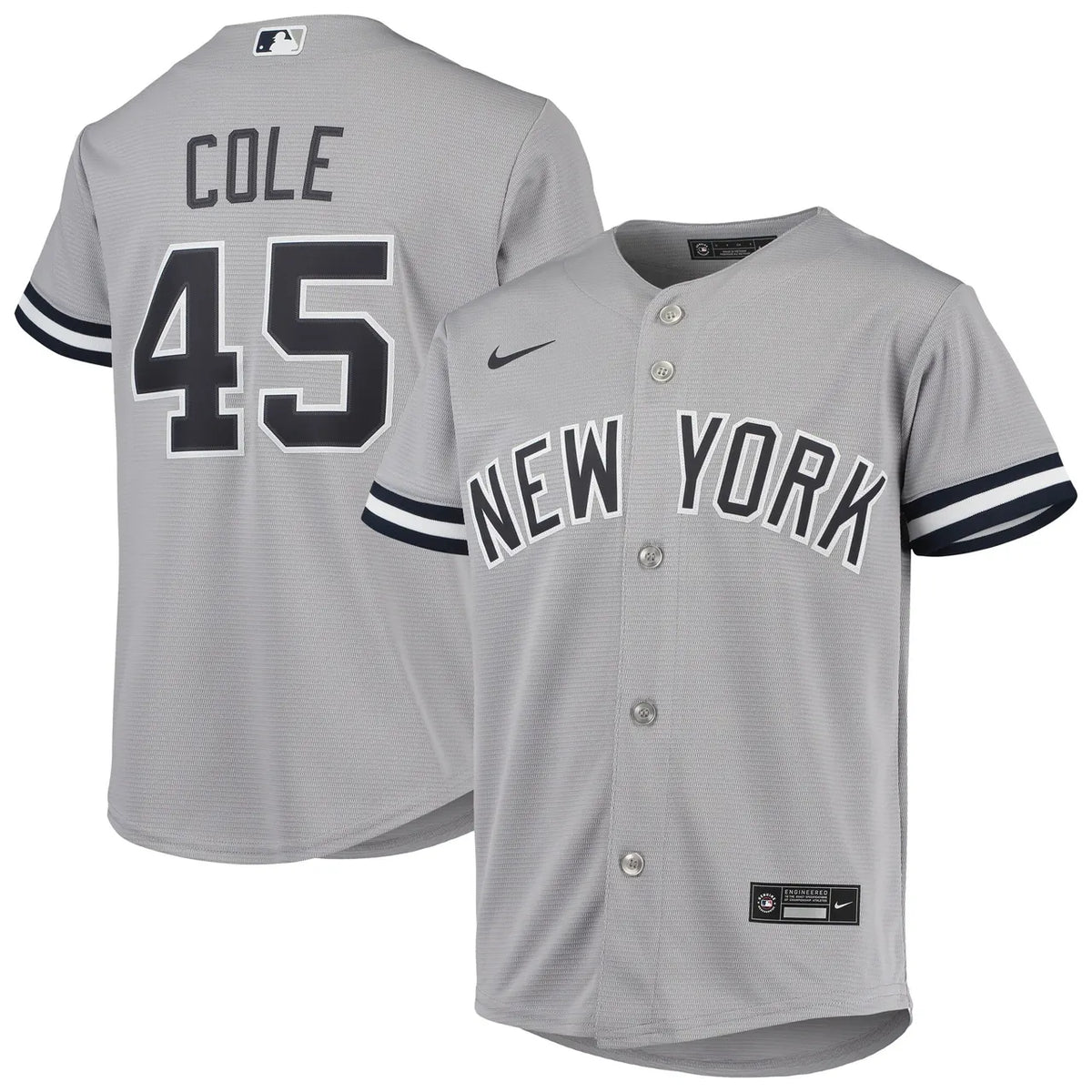 Cole Yankees Gray Jersey - Hình 2