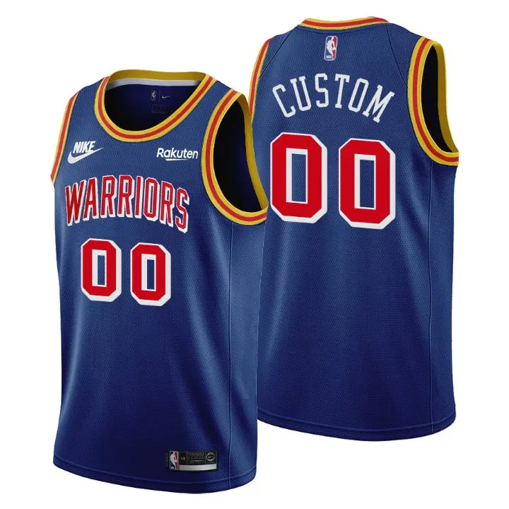 Warriors Royal Blue Custom Jersey