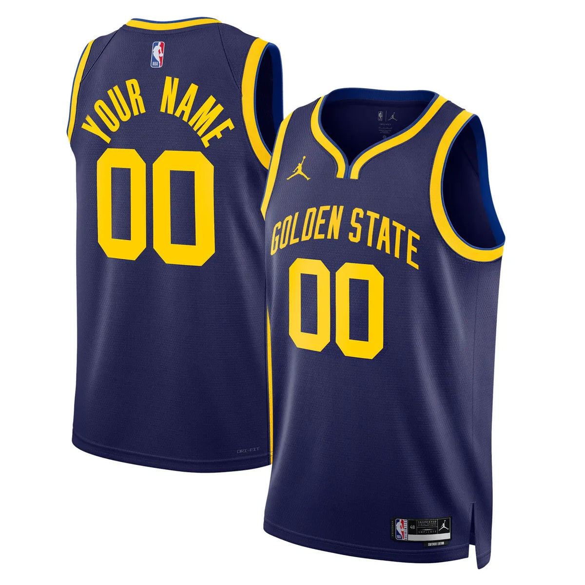 jordan Warriors Navy Custom Jersey - Hình 2