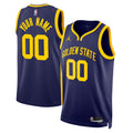 golden Warriors Navy Custom Jersey