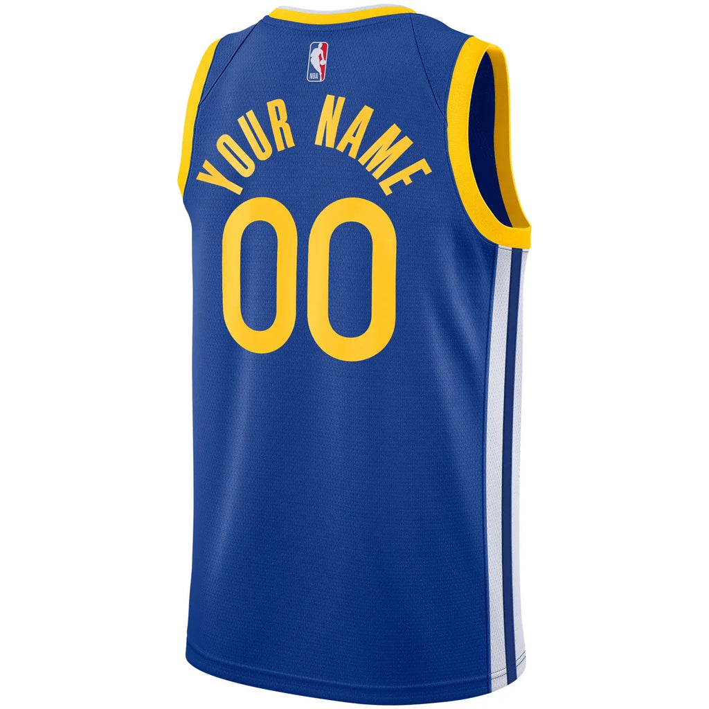 nike name Warriors Blue Custom Jersey - Hình 3