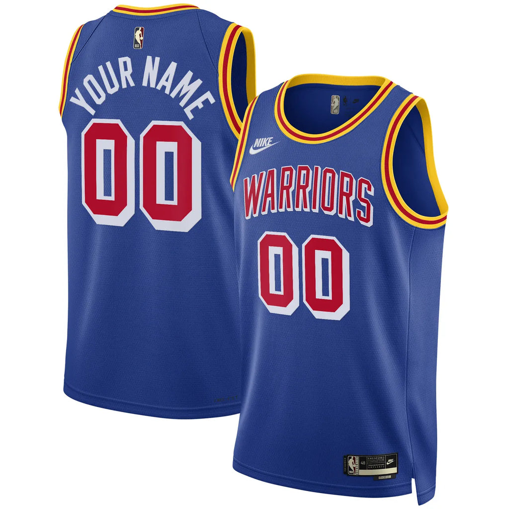 nike classic Warriors Blue Custom Jersey - Hình 2