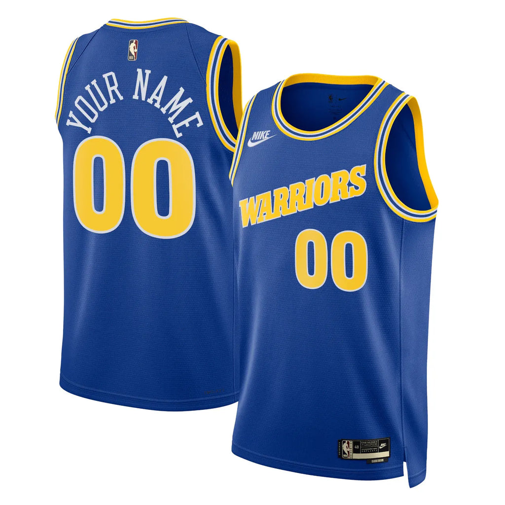 nike association Warriors Blue Custom Jersey - Hình 2