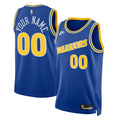 nike association Warriors Blue Custom Jersey