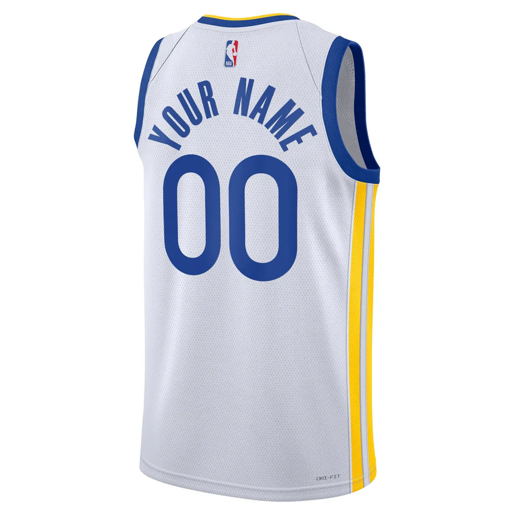 Warriors Custom White Jersey - Hình 4