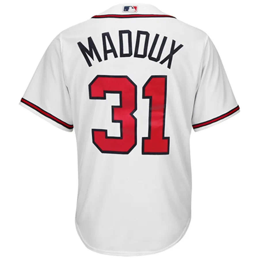 Maddux Braves White Jersey - Hình 3