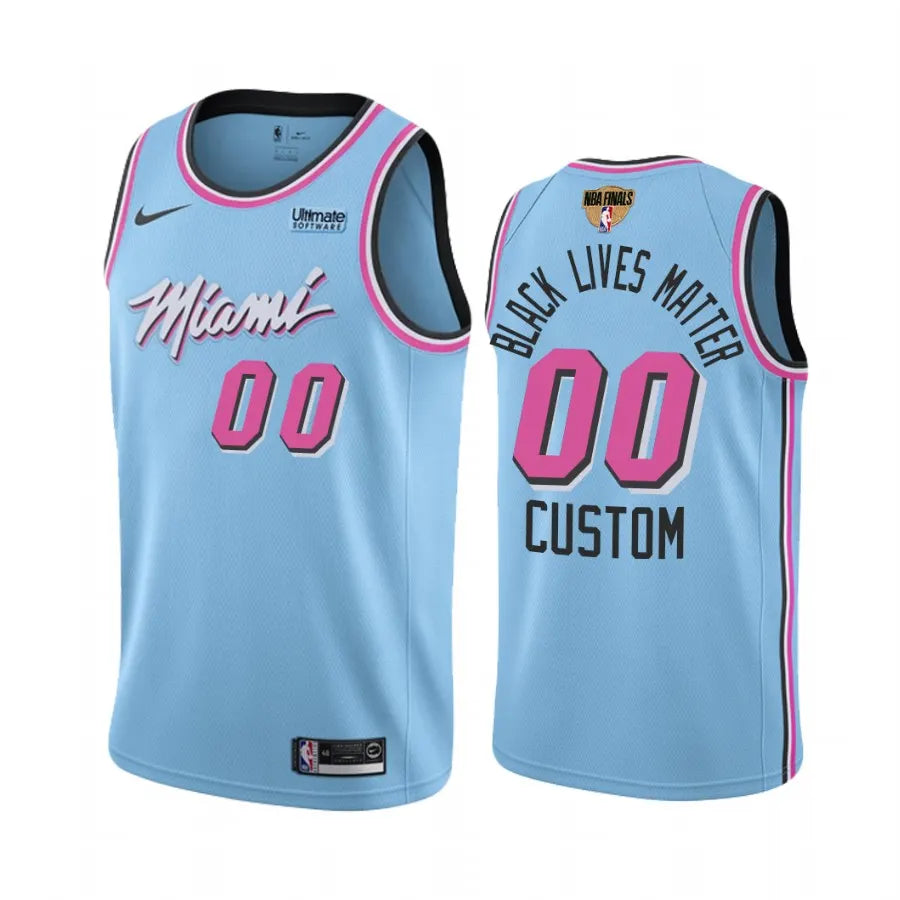 Miami Heat Light Blue Custom Jersey