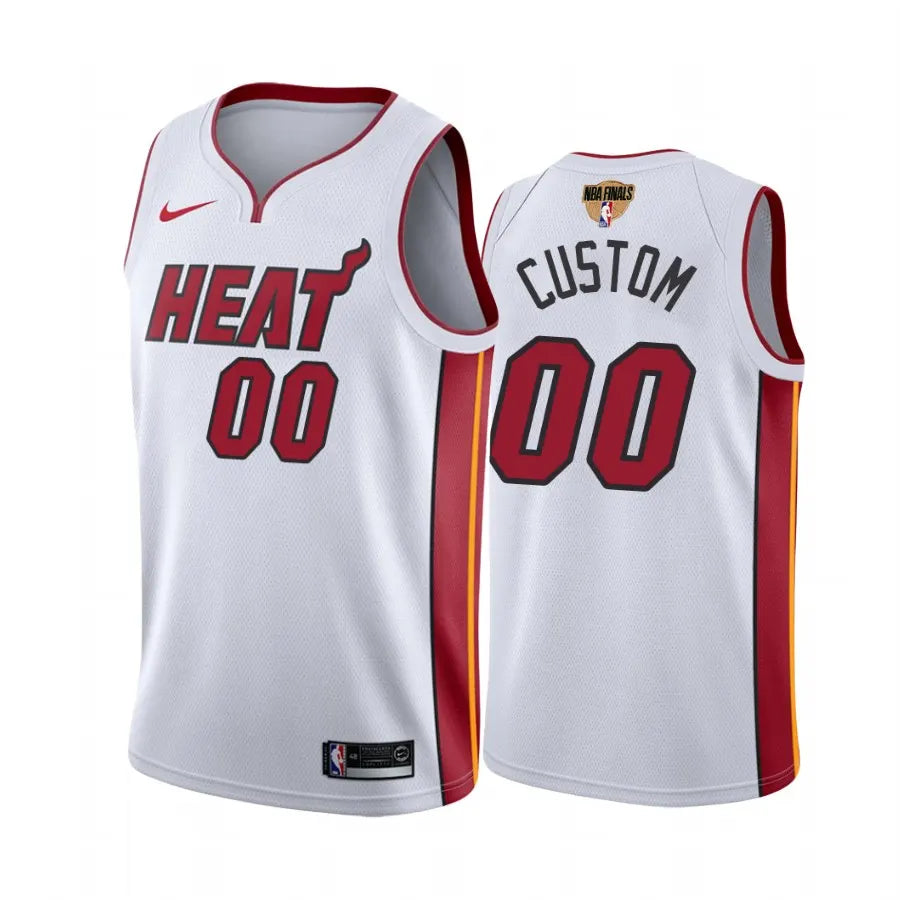 nike nba Miami Heat White Custom Jersey