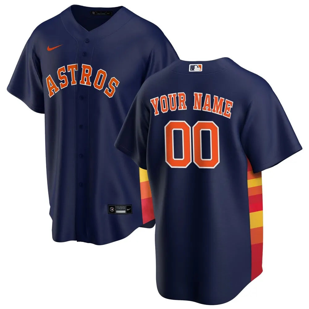 Nike Navy Astros Custom Jersey
