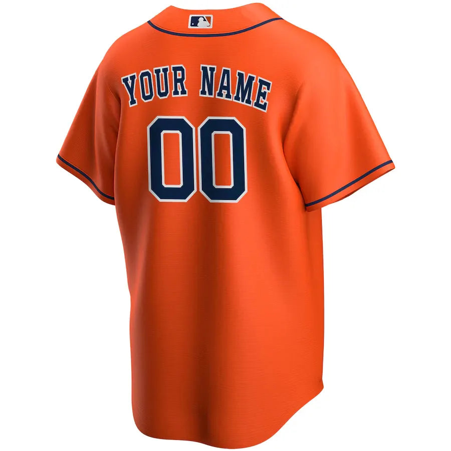 Orange Astros Custom Jersey - Hình 3