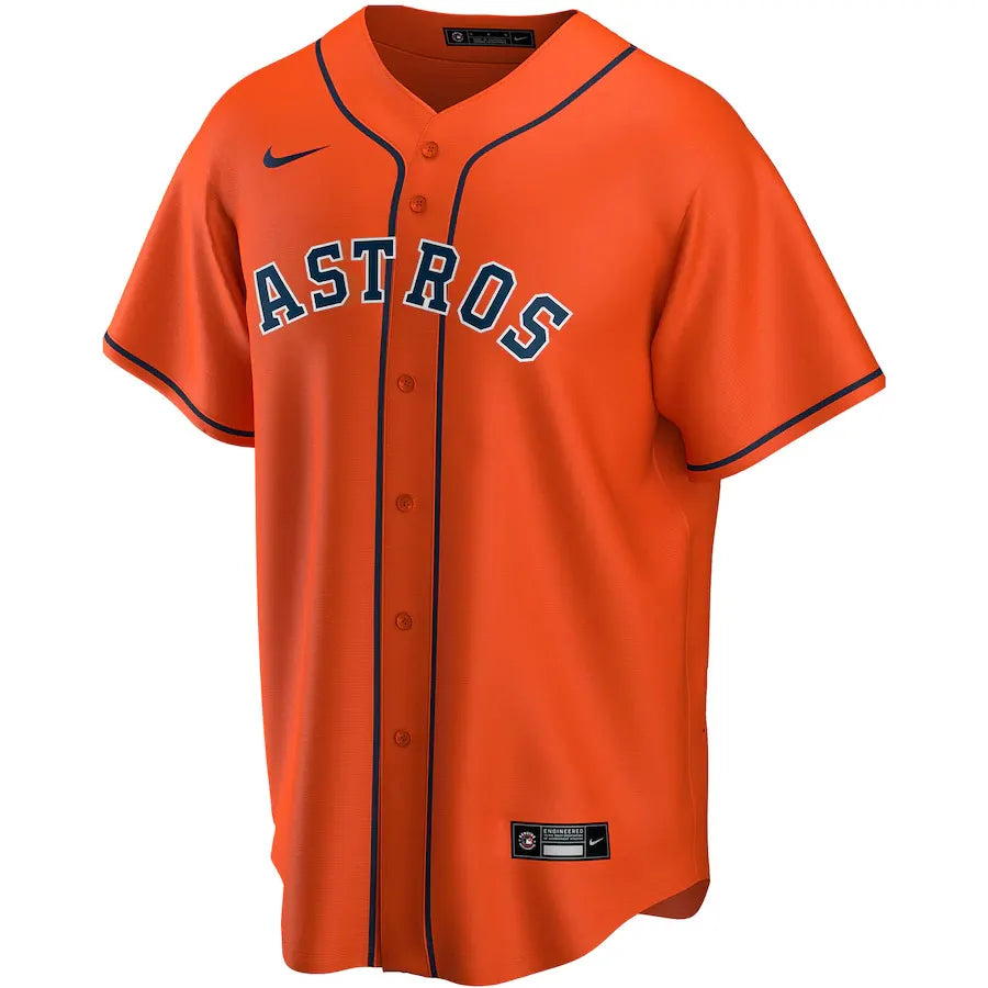 Orange Astros Custom Jersey - Hình 2