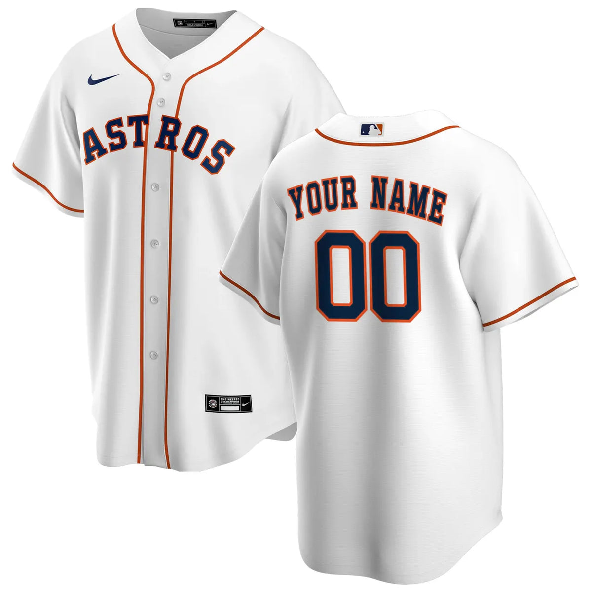 Astros White Custom Jersey nike personalize - Hình 2