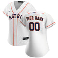 Astros White Custom Jersey Women's