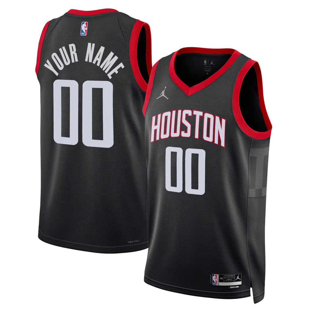 houston Jordan Rockets Black Custom Jersey