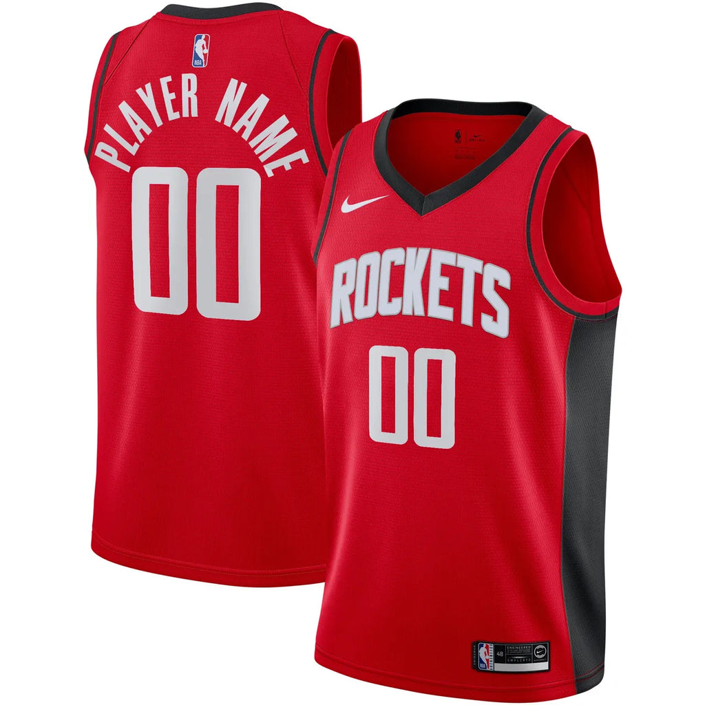 nike Rockets Red Custom Number Jersey
