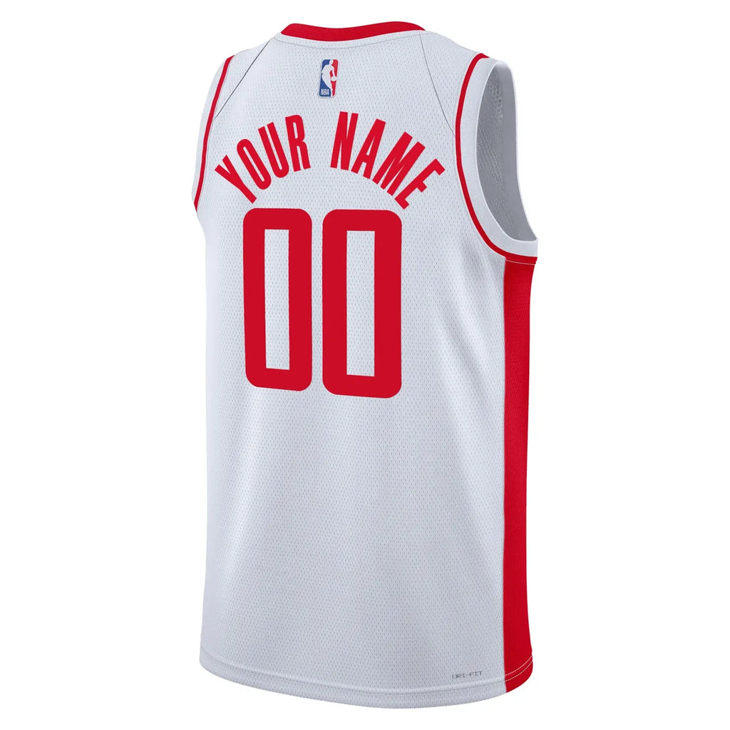 Rockets White Custom Jersey nike association - Hình 2