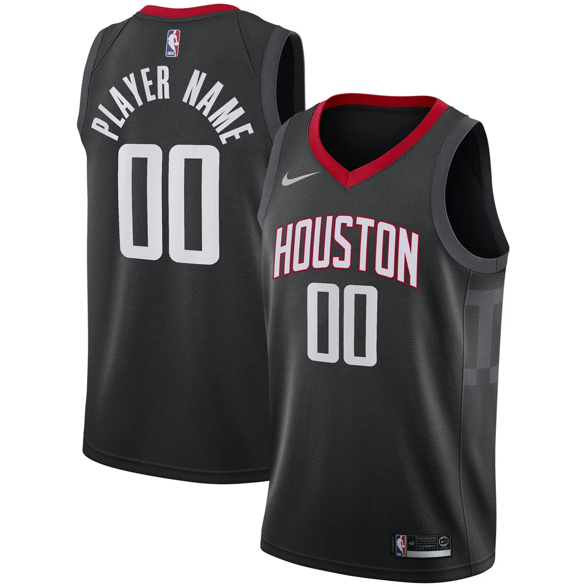 Rockets Gray Custom Jersey