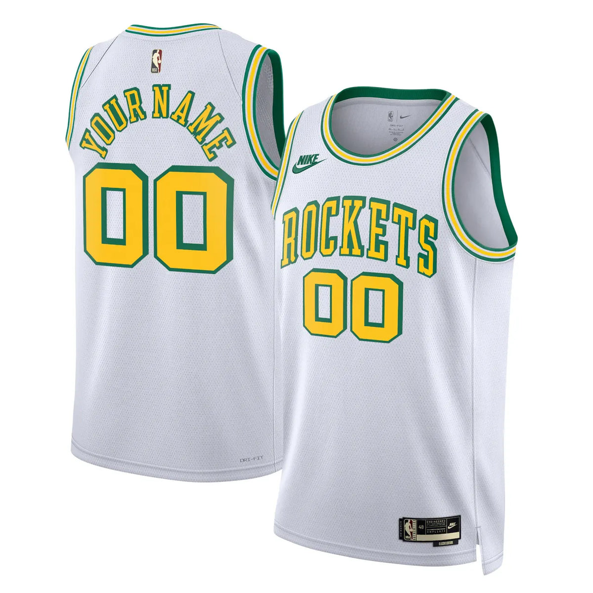 Rockets White Classic Jersey - Hình 2