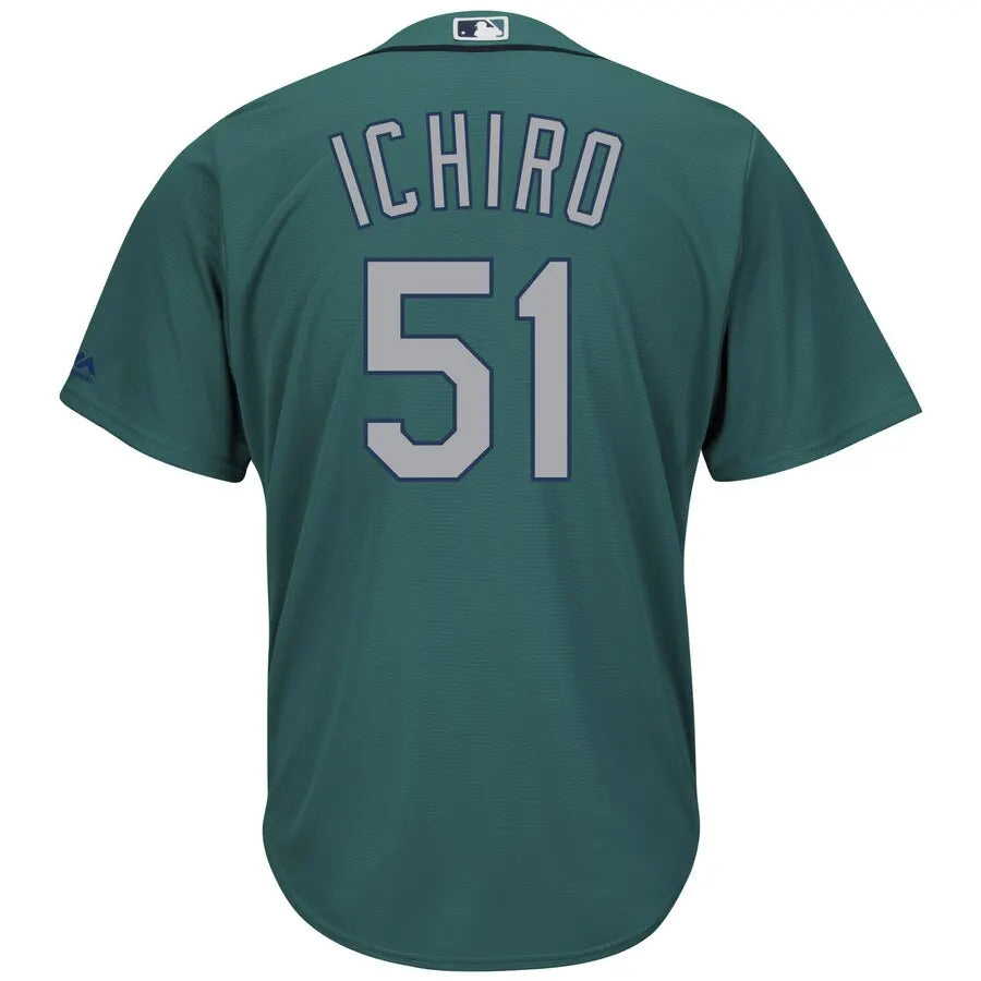 majestic Ichiro Mariners Teal Jersey - Hình 3