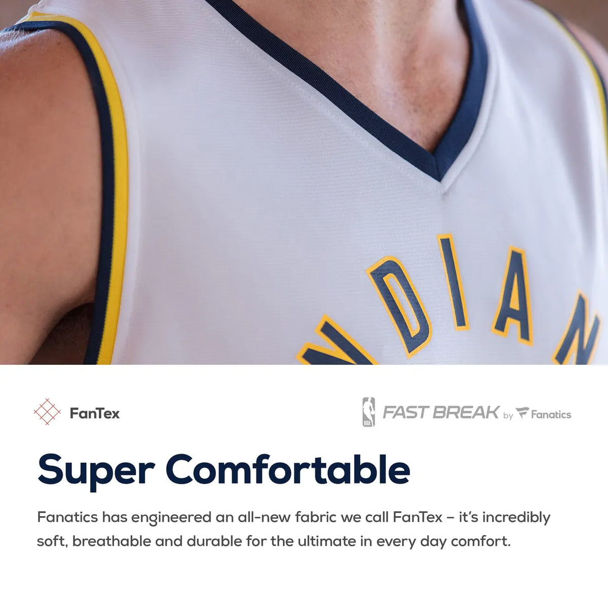 Pacers Navy Custom Jersey fanatics - Hình 5