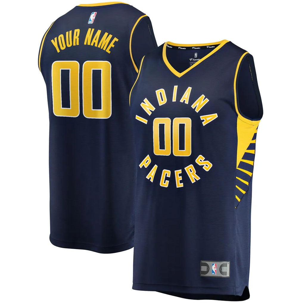 Pacers Navy Custom Jersey fanatics