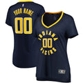Pacers Navy Custom Women's Jersey