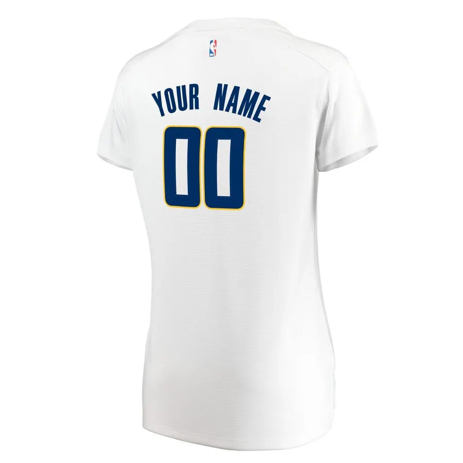 Pacers White V-Neck Jersey - Hình 3
