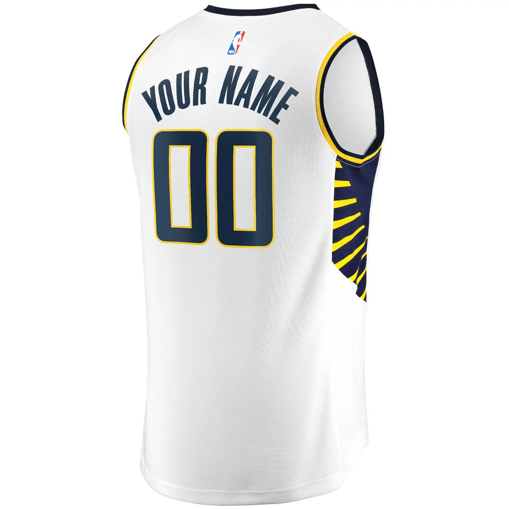fanatics Pacers White Custom Jersey - Hình 4