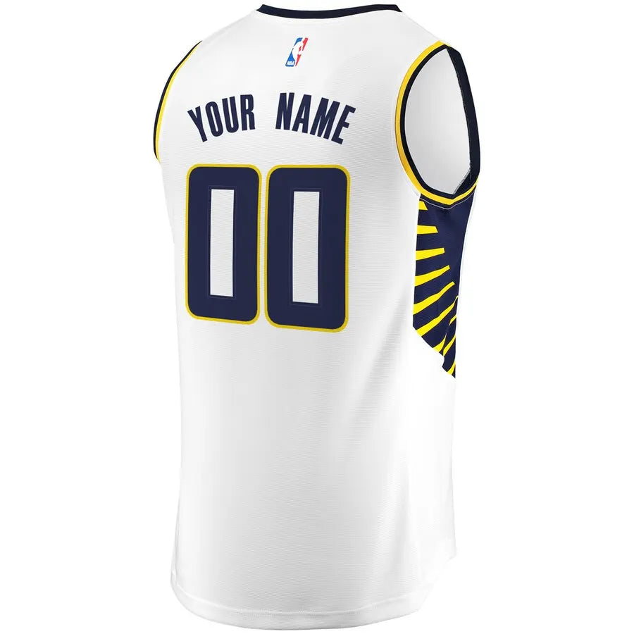 Pacers White Custom Jersey fanatics - Hình 2