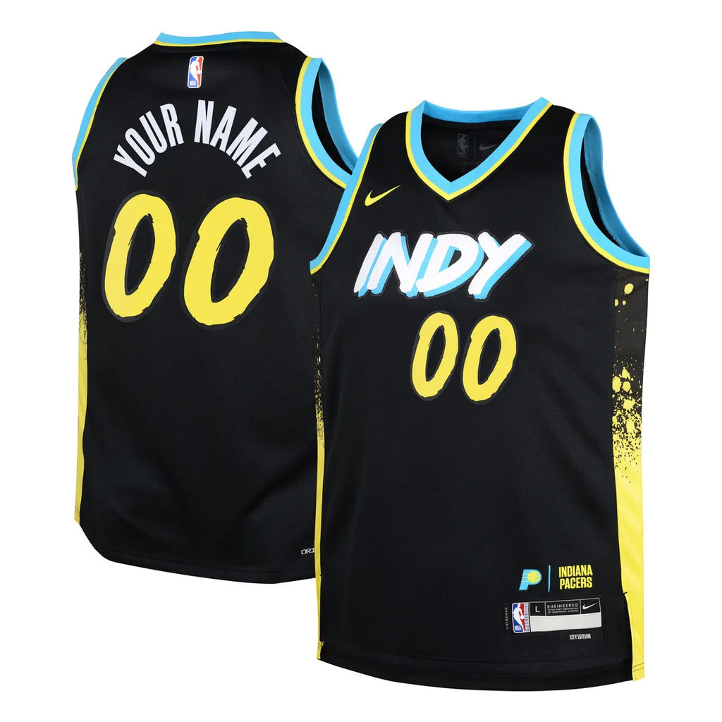 Pacers Black Custom City Jersey
