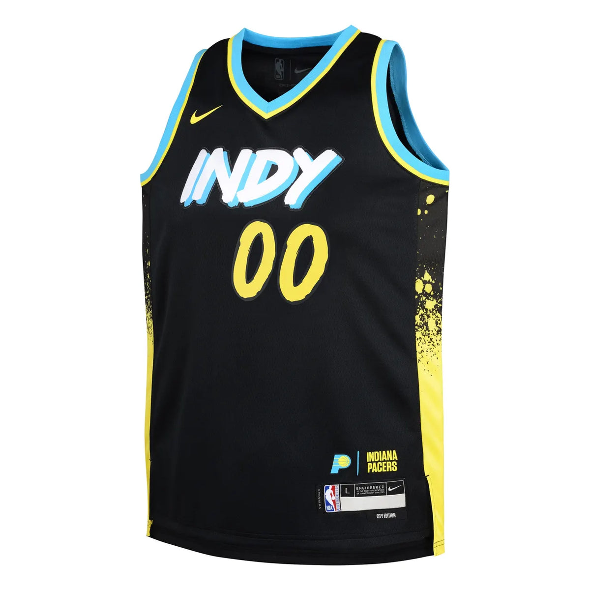 Pacers Black Custom City Jersey - Hình 2