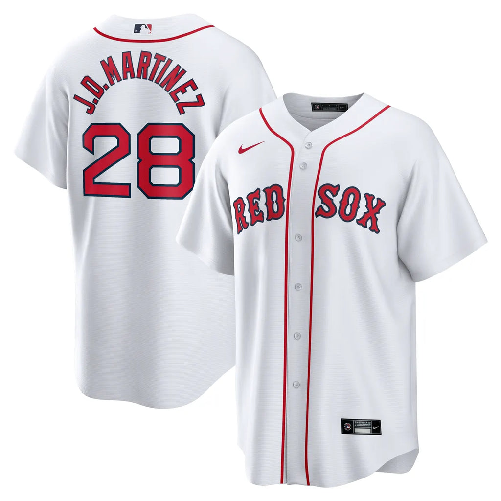 nike Red Sox Martinez White Jersey - Hình 2